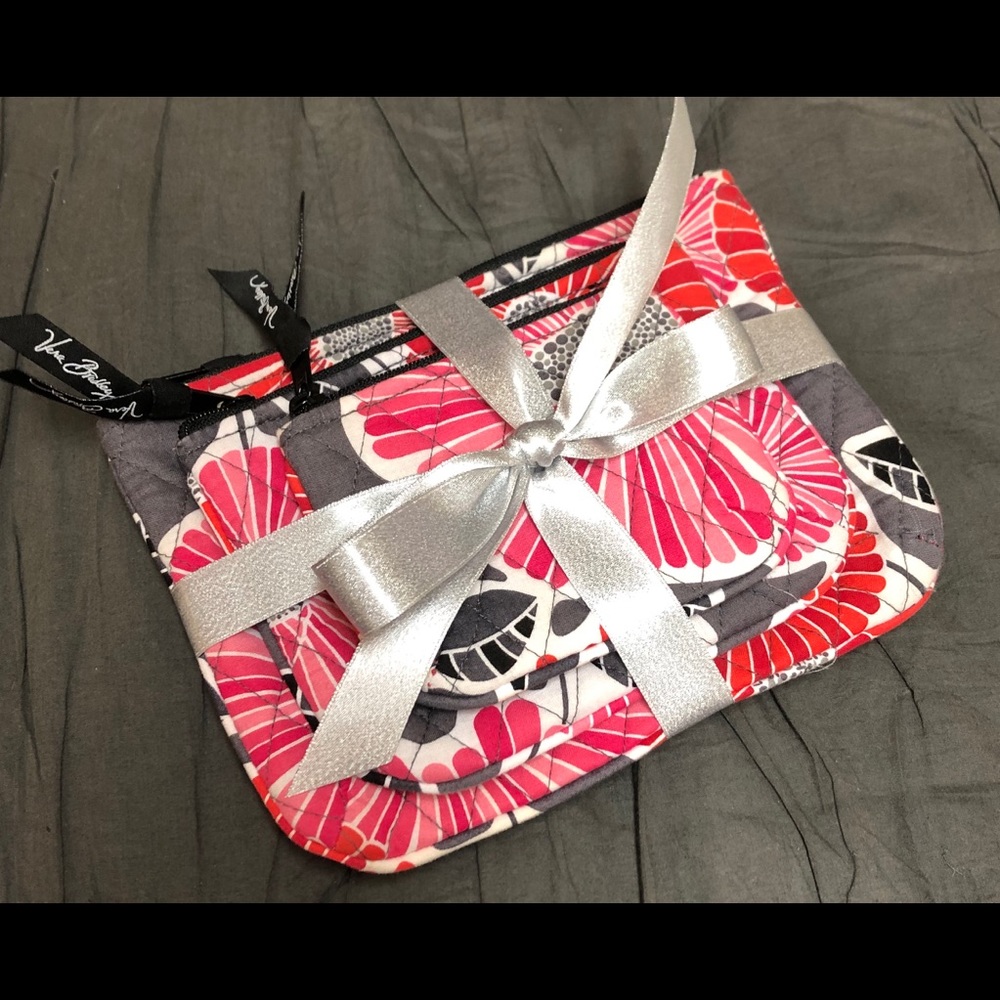 Vera Bradley NWOT set of 3 cosmetic bags